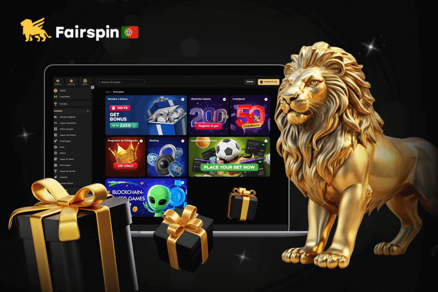 Bónus e códigos promocionais disponíveis no Fairspin Casino Portugal