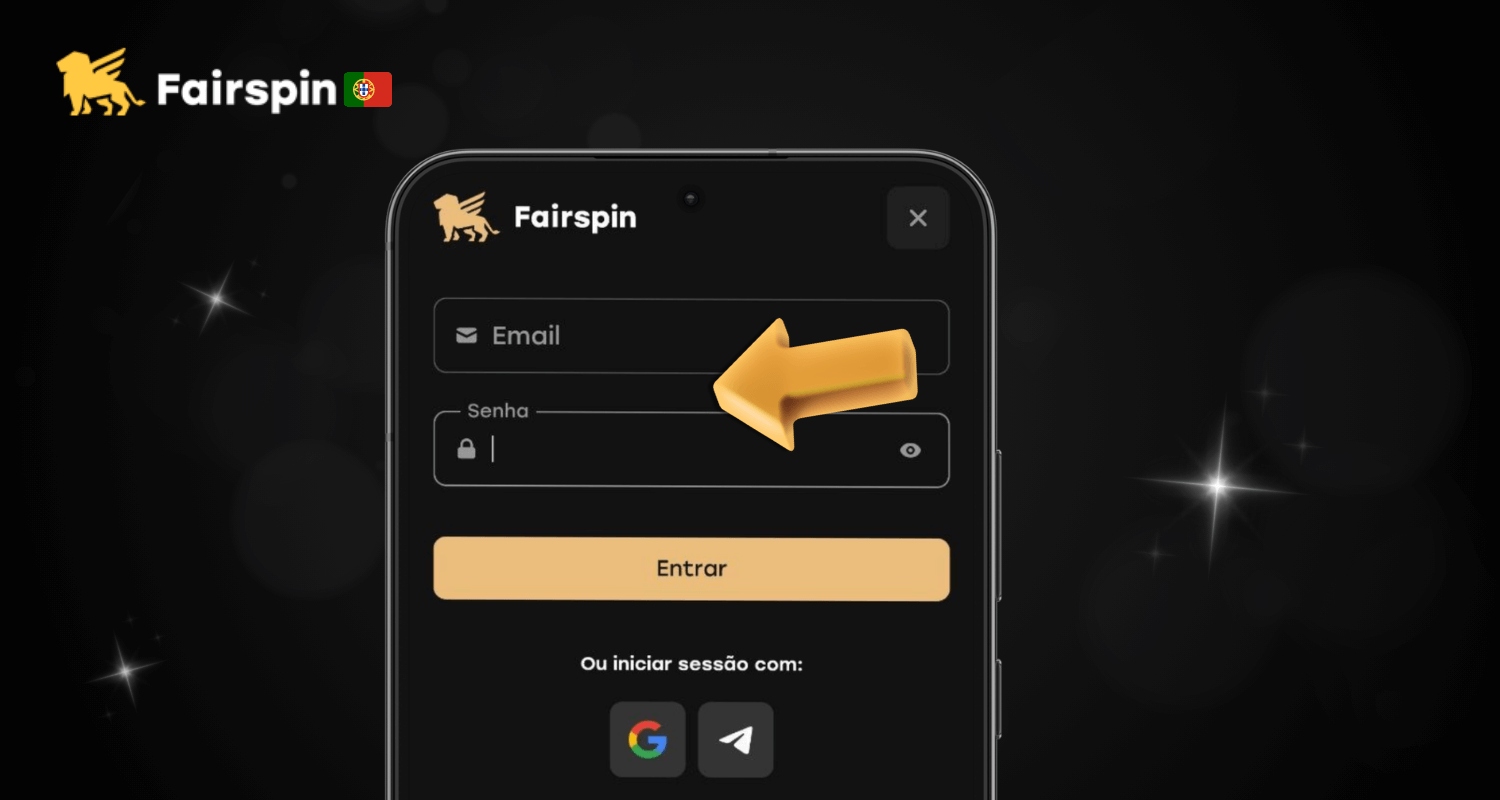 Introduza os seus dados de login, fornecendo o e-mail utilizado no registo e inserindo a sua palavra-passe