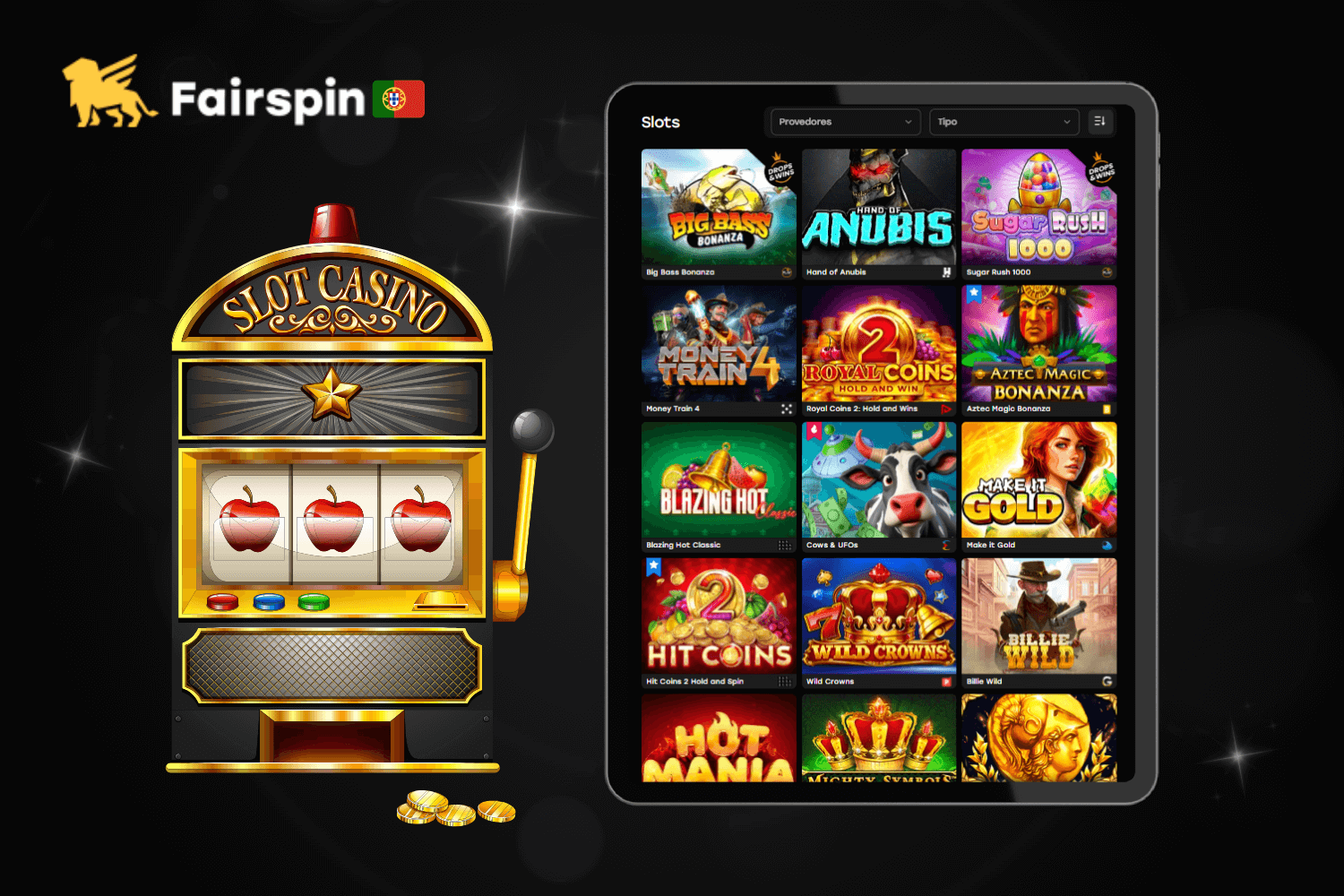 Explore as melhores slots do Fairspin Casino Portugal